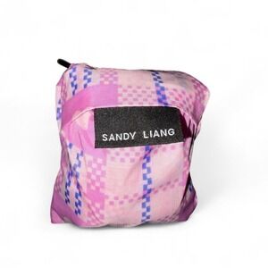 Baggu X Sandy Liang Baby Tote Bag Pink Floral Packable Nylon Keychain Charm